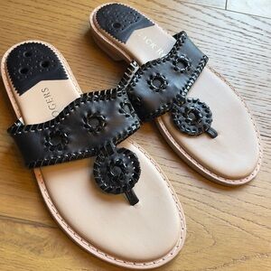 Women’s Jack Rogers “Jacks II” Black Sandals Size 7.5